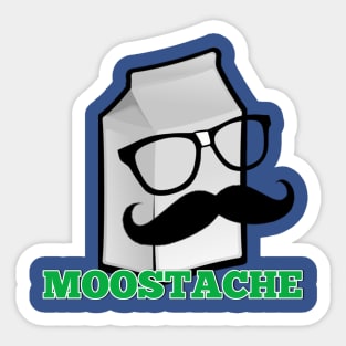 MOOSTACHE Hipster Sticker